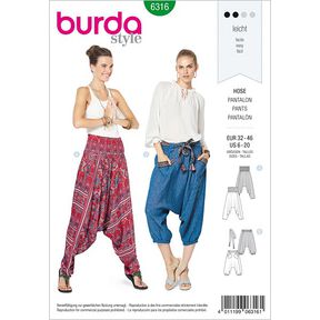 Spodnie, Burda 6316 | 32 - 46, 