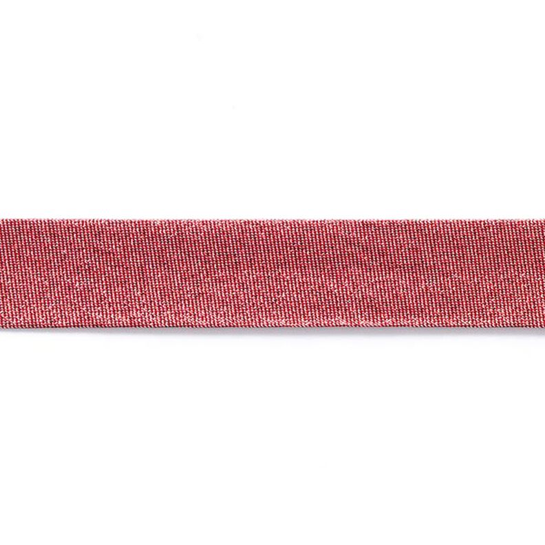 Taśma skośna Metaliczny [20 mm] – czerwień karminowa,  image number 2