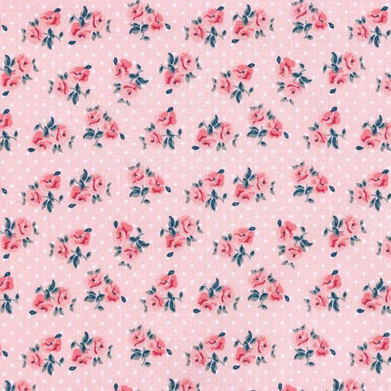 Tkanina bawełniana kreton Małe róże – róż,  image number 1