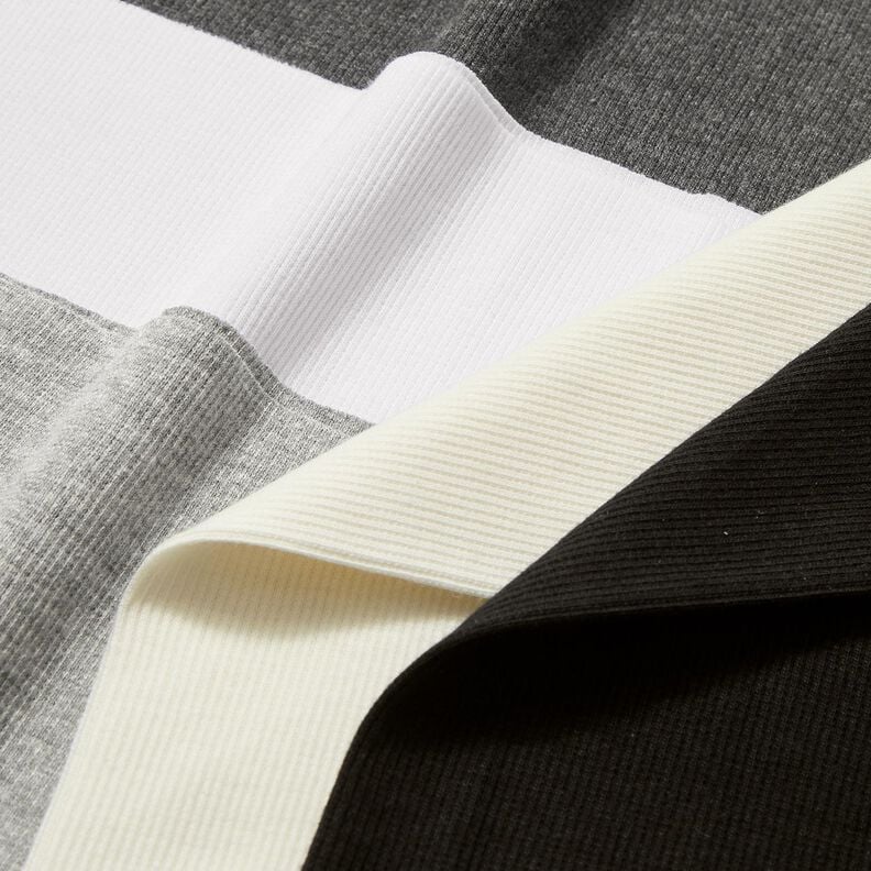 2x2 Dzianina ściągaczowa Melanż – granit,  image number 6