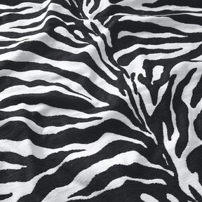 Tkanina tapicerska Żakard zebra – biel/czerń, 
