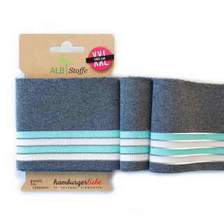 DZIANINA ŚCIĄGACZOWA EKO CUFF ME odblaskowa  [140 CM | 8 CM]  | Albstoffe | Hamburger Liebe, 