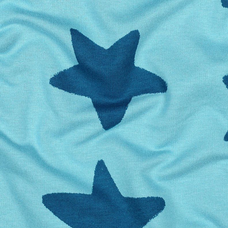 Miękka dzianina dresowa gwiazdy | Poppy Fabrics – niebieski brylantowy/niebieski oceaniczny,  image number 2