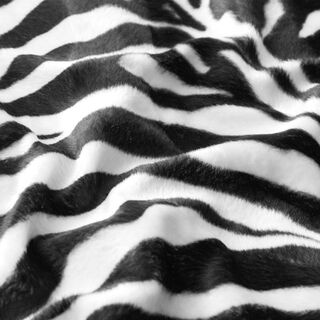Imitacja sierści zwierzęcej zebra – czerń/biel, 