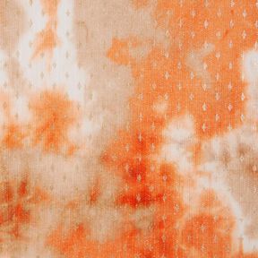 Dzianinowa koronka, batik i złote romby – beż/brzoskwiniowopomarańczowy, 