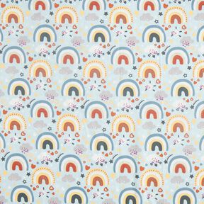 Popelina z tęczą – jasnoniebieski, 