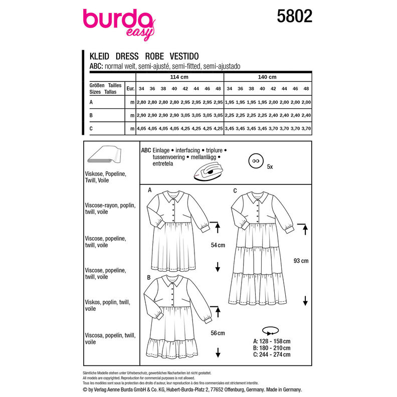 Sukienka | Burda 5802 | 34-48,  image number 12