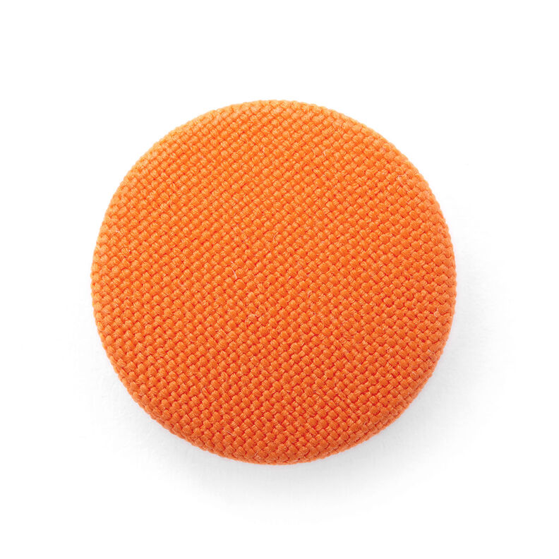 Guzik obciągnięty Classic Poly – pomarańcza,  image number 1