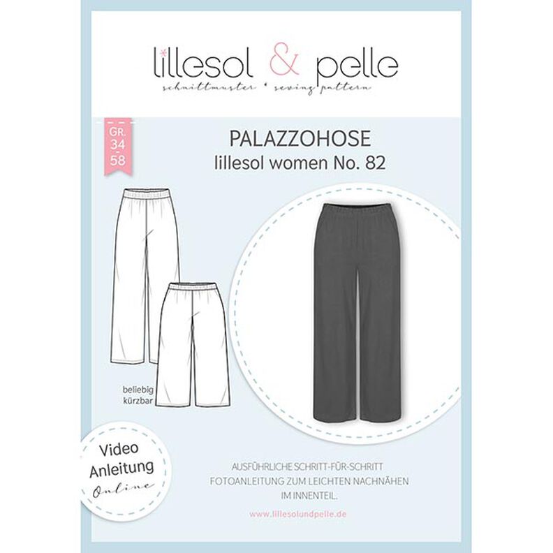 spodnie palazzo | Lillesol & Pelle No. 82 | 34-58,  image number 1