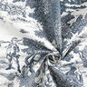 Tkanina dekoracyjna half panama Toile de Jour – granat/mleczna biel,  thumbnail number 3