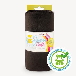 Tkanina pluszowa SuperSoft SHORTY [ 1 x 0,75 m | 1,5 mm ] - ciemny brąz | Kullaloo, 