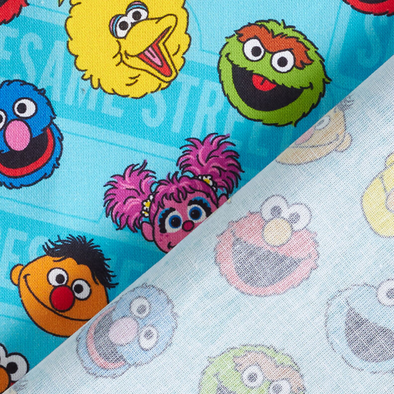 Popelina bawełniana Tkanina na licencji Ulica Sezamkowa | Sesame Workshop – turkus,  image number 4