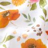 Muślin / Tkanina double crinkle kolorowe akwarelowe kwiaty nadruk cyfrowy – biel,  thumbnail number 2