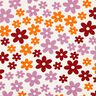 Miękka dzianina dresowa kolorowe kwiaty | Poppy Fabrics – mleczna biel,  thumbnail number 1