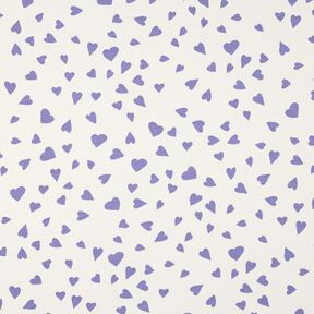 Dzianina dresowa pętelkowa serca | Poppy Fabrics – kość słoniowa/liliowy, 