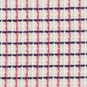 Gruba dzianina bouclé w kratkę – biel/jagodowy,  thumbnail number 1