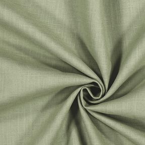 Tkanina lniana mieszanka ramii, średnia – zieleń trzcinowa, 