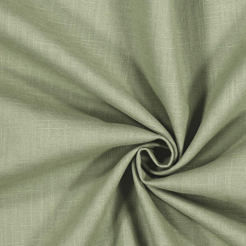 Tkanina lniana mieszanka ramii, średnia – zieleń trzcinowa,  image number 1