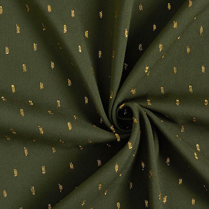 Tkanina wiskozowa w błyszczące krople – ciemna zieleń,  image number 4