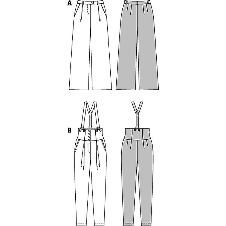 Spodnie z zakładkami / spodnie Marleny, Burda 6856,  image number 3