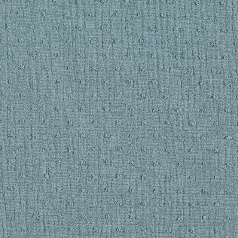 Muślin / Tkanina double crinkle dobby – stalowoniebieski,  image number 1