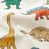 Tkanin dekoracyjna Half panama wyraziste dinozaury – mleczna biel/ciemna zieleń,  thumbnail number 2