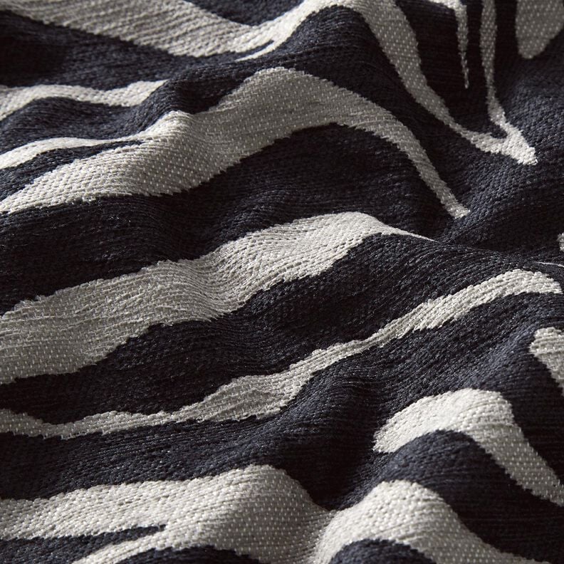 Tkanina tapicerska Żakard zebra – czerń/szary,  image number 6