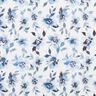 Tkanina wiskozowa dobby z nadrukiem cyfrowym w akwarelowe kwiaty – kość słoniowa/jasnoniebieski,  thumbnail number 1