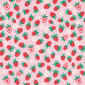 Dżersej bawełniany Słodkie truskawki | PETIT CITRON – róż,  thumbnail number 1