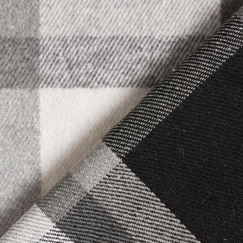 Flanela na płaszcze w kratkę | Katia Fabrics – mglisty szary/stare srebro, image number 4