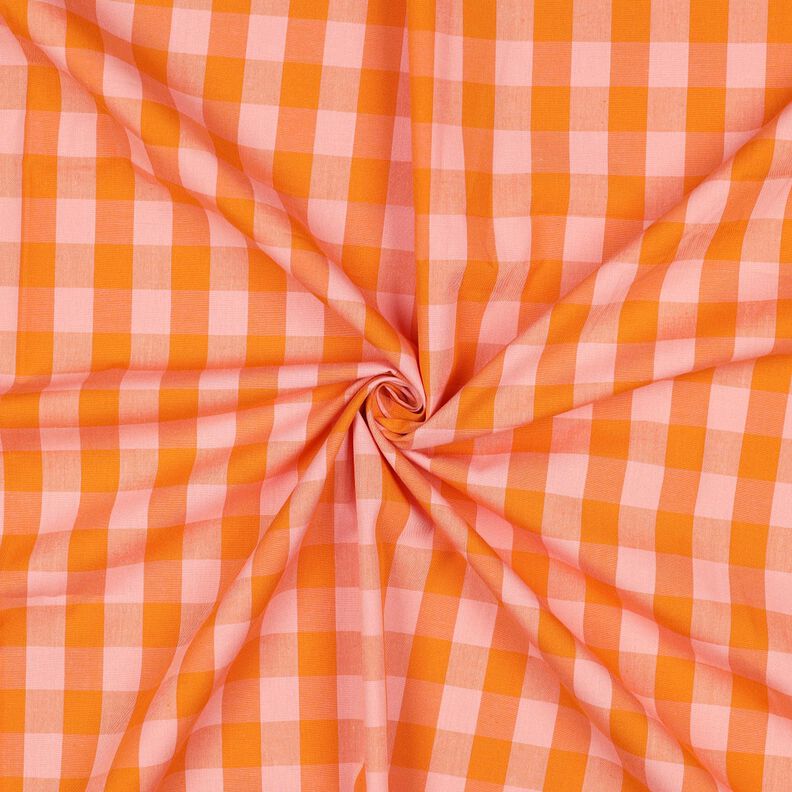 Popelina bawełniana Kratka | Poppy Fabrics – róż/brzoskwiniowopomarańczowy,  image number 3