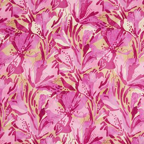 Satyna krepowa w rośliny morskie &ndash; winogronowy/pastelowy fiolet, 