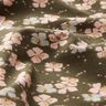 Dżersej bawełniany urocze kwiatuszki – khaki,  thumbnail number 2