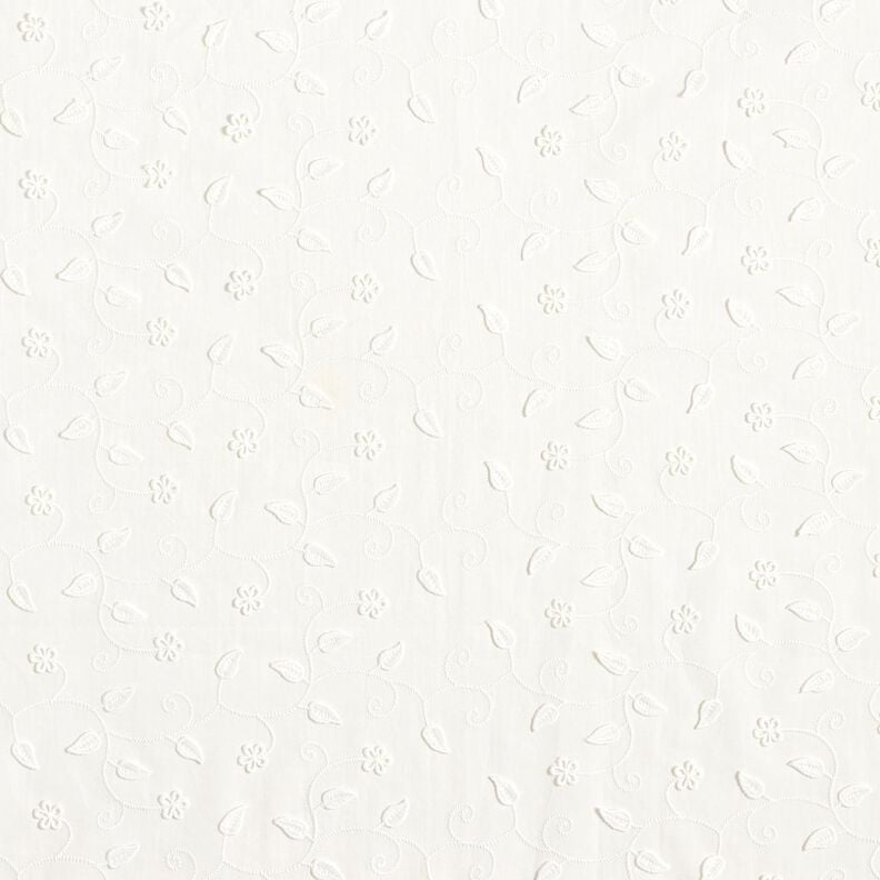 Tkanina bawełniana haft 3D kwiaty &ndash; biel,  image number 1
