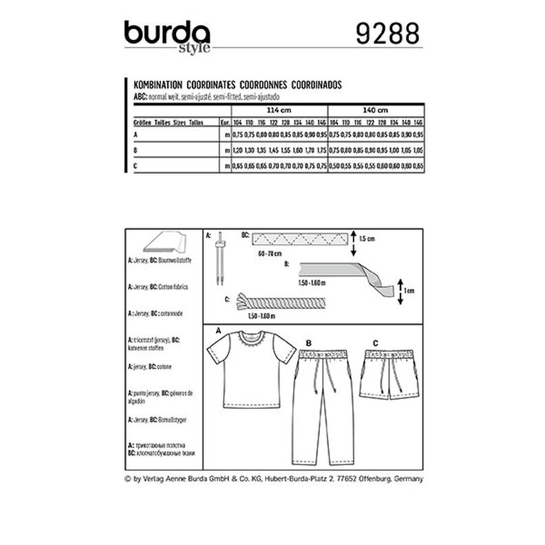 Bluzka, Burda 9288 | 104-146,  image number 11