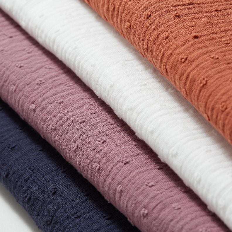 Muślin / Tkanina double crinkle dobby – biel,  image number 6