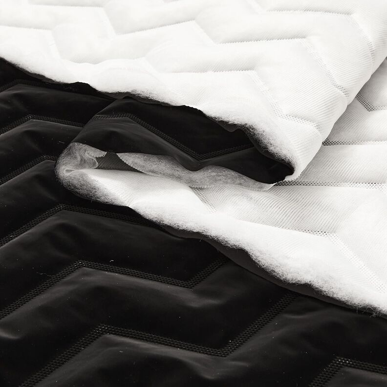 Tkanina pikowana Wzór Chevron przypominający w dotyku brzoskwiniową skórkę | Katia Fabrics – czerń,  image number 6