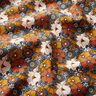 Tkanina bawełniana Kreton kwiaty retro – karmelka,  thumbnail number 2