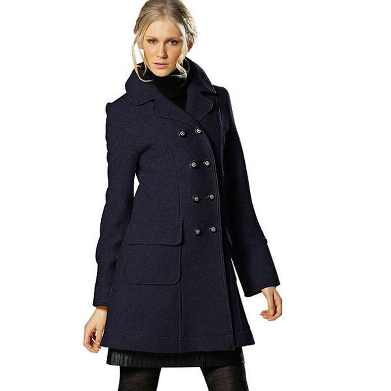 Wełniany loden spilśniany – granat navy,  image number 5