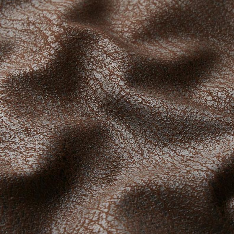 Tkanina tapicerska imitacja skóry Pamero – ciemny brąz,  image number 2