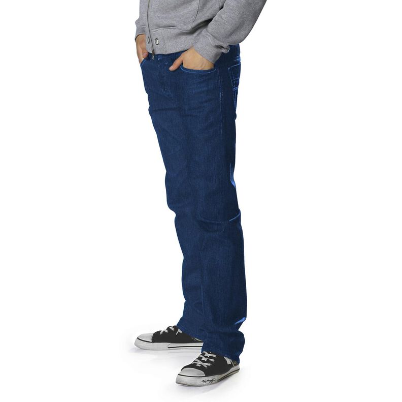 Denim z mieszanki bawełny, średni – granat,  image number 7