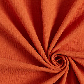 Muślin / Tkanina double crinkle – terakota, 