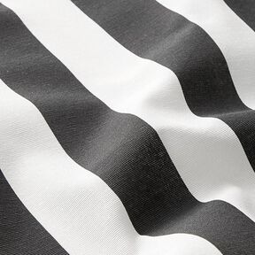 Tkanin dekoracyjna Płótno Paski – czerń/biel, 