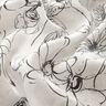Mieszanka z wiskozą z metalicznym połyskiem i rysunkiem kwiatów – biel/czerń,  thumbnail number 3