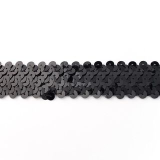 Elastyczna bordiura z cekinami [30 mm] – czerń, 