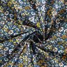 Tkanina bawełniana Kreton małe kwiatki – słoneczna żółć/granat,  thumbnail number 3