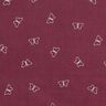 Sztruks cienki brokatowe motyle – bordo,  thumbnail number 1