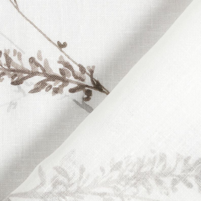Tkanina na firany Woal delikatne gałązki – biel/srebrnoszary,  image number 4