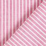 Mieszanka bawełny i lnu w podłużne paski – pink/biel,  thumbnail number 4