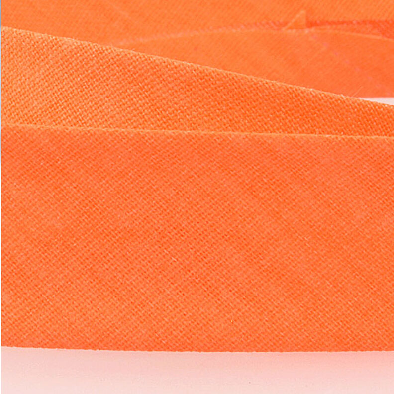 Taśma skośna Polycotton [20 mm] – neonowa pomarańcza,  image number 2